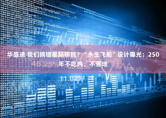 华盛通 我们搞错星际移民？“永生飞船”设计曝光：250年不吃肉、不落地