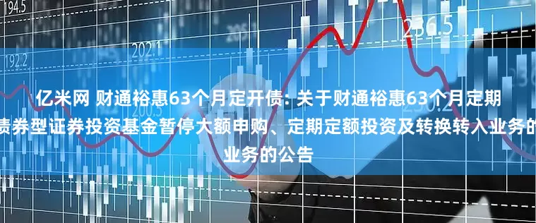 亿米网 财通裕惠63个月定开债: 关于财通裕惠63个月定期开放债券型证券投资基金暂停大额申购、定期定额投资及转换转入业务的公告