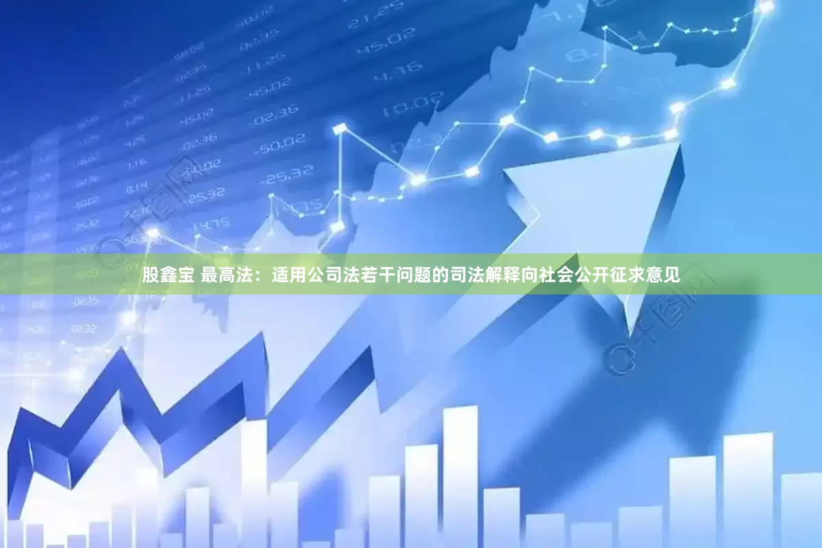 股鑫宝 最高法：适用公司法若干问题的司法解释向社会公开征求意见